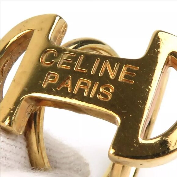 CELINE Scarf Ring Gold Metal - - Picture 10 of 10